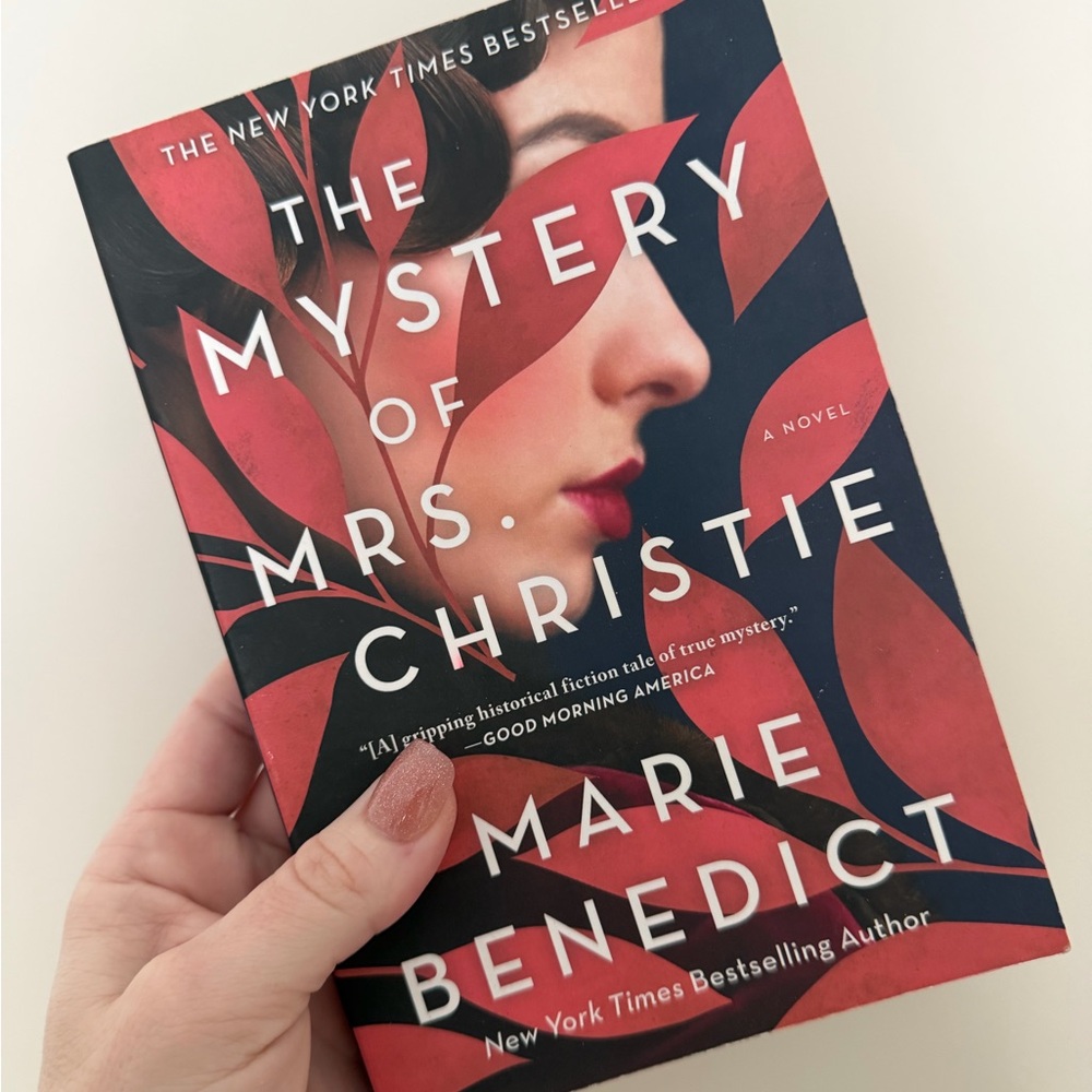 The Mystery of Mrs. Christie by Marie Benedict - Red & Navy Paperback